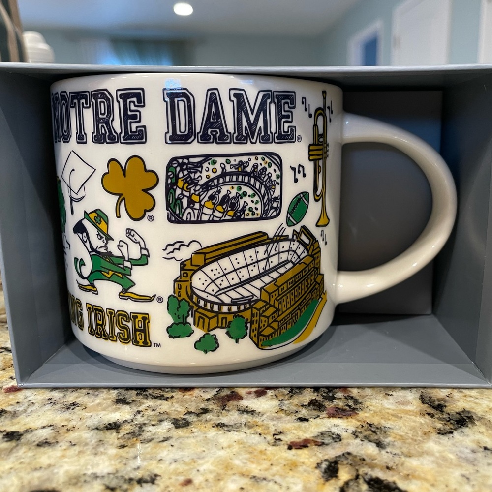 Notre Dame University 14oz Been There Series Ceramic Mug NEW IN BOX Star…
